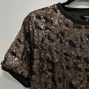 Sparkly top with sheer back